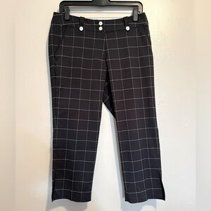Nike Women's Audrey Plaid Cropped Golf Pants Dri-fit